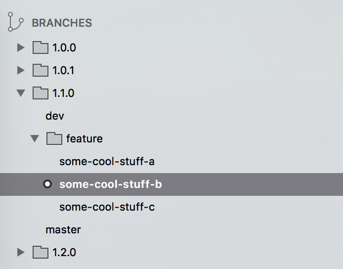 Branches in SourceTree